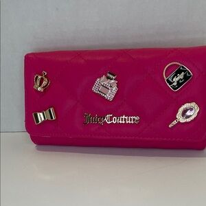 Juicy Couture Fuchsia Quilted Wallet with Charms
